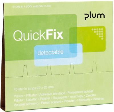 Plum QuickFix navulling voor pleisterautomaat, 30 detecteerbare blauwe pleisters
