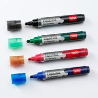 Nobo Liquid Ink Markers Droog Uitwisbaar Assorti (4) - thumbnail