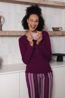 Duurzame katoenen pyjama magenta - thumbnail