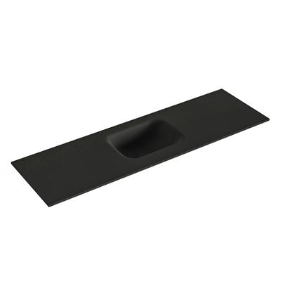 MONDIAZ LEX Urban solid surface inleg wastafel voor toiletmeubel 100cm. Positie wasbak midden