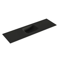 MONDIAZ LEX Urban solid surface inleg wastafel voor toiletmeubel 100cm. Positie wasbak midden - thumbnail