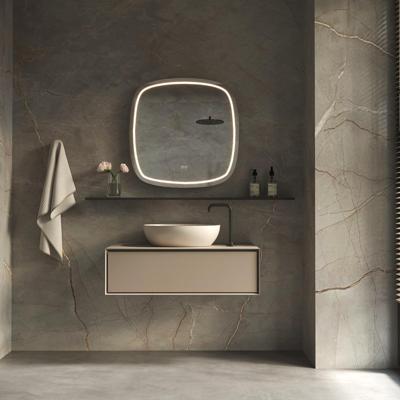 HIPP Design Phantom Deens Ovale LED spiegel 100 x 100 cm - Directe en Indirecte LED Verlichting met Spiegelverwarming. Kleurenwissel en Touch Dimmer