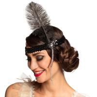 Boland Hoofdband flapper zwart - thumbnail