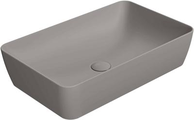 Ben Stilo rechthoekige waskom 60x38x14cm keramiek beton grijs