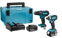 Makita dlx2131tj 18v combiset dhp482 accu klopboormachine + dtd152 slagschroevendraaier (2x 5.0ah accu) in mbox - thumbnail
