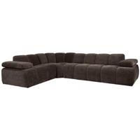 WOOOD Mojo hoekbank links ribstof Bruin - thumbnail