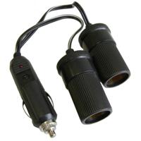 HP Autozubehör 2-fach Verteiler 12V 2-voudige verdeler Stroombelasting (max.): 10 A Geschikt voor 12 V sigarettenaansteker Verdeler 12 V, 24 V - thumbnail
