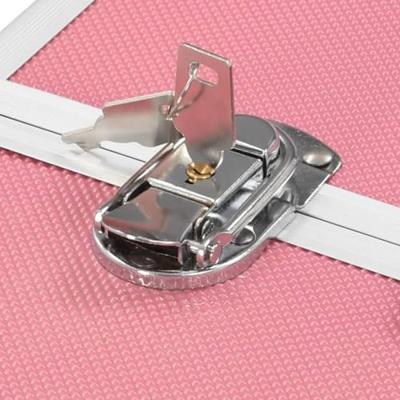VidaXL Make-up koffer 38x23x34 cm aluminium roze VidaXL Make-up koffer 38x23x34 cm aluminium roze