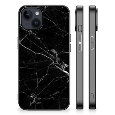 iPhone 15 Plus Marmeren Print Telefoonhoesje Marmer Zwart - Origineel Cadeau Vader iPhone 15 Plus Marmeren Print Telefoonhoesje Marmer Zwart - Origineel Cadeau Vader