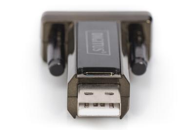 Digitus DA-70156 tussenstuk voor kabels USB 2.0 D-Sub 9 Male Zwart - thumbnail
