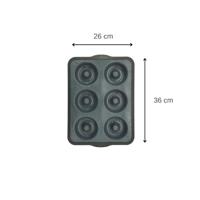 6-donutvorm - ZENKER - 36 x 26 cm - Glasvezel siliconen - Zwart - thumbnail