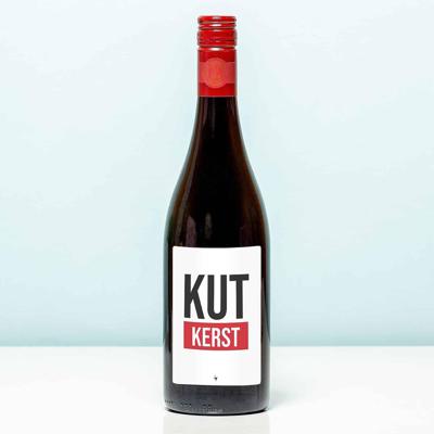 Wijnfles Kut Kerst - Rood (Merlot)