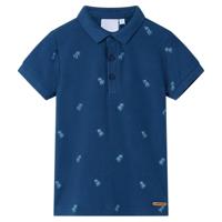 Kinderpoloshirt 92 donkerblauw - thumbnail