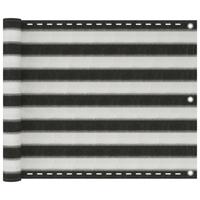 VidaXL Balkonscherm 75x500 cm hdpe antracietkleurig en wit - thumbnail