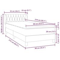 Boxspring met matras fluweel zwart 90x210 cm - thumbnail