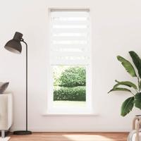 VidaXL Zebra rolgordijn 85x200 cm stofbreedte 80,9 cm polyester wit - thumbnail