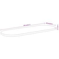 Tafelblad ovaal 140x60x2,5 cm massief acaciahout - thumbnail