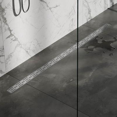 Brauer Douchegoot met Standaard Rooster en Flens - 160 cm - Rvs Geborsteld