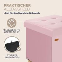 Opvouwbare poef met opslag donkergrijs - thumbnail