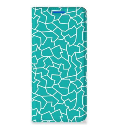 OPPO Reno6 5G | Bookcase | Cracks Blue OPPO Reno6 5G | Bookcase | Cracks Blue