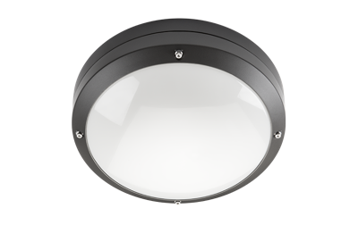 SG Canto LED lamp voor plafond of wand 2xE27 mat zwart IP65 IK10