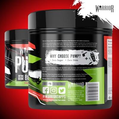 Warrior Pump Strawberry Kiwi (225 g) - thumbnail