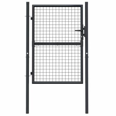 Gaaspoort 100x175 cm gegalvaniseerd staal grijs - thumbnail