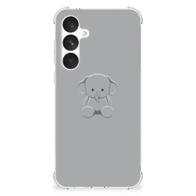 Samsung Galaxy A55 Stevig | Bumper Hoesje | Grijs Baby Olifant Samsung Galaxy A55 Stevig | Bumper Hoesje | Grijs Baby Olifant