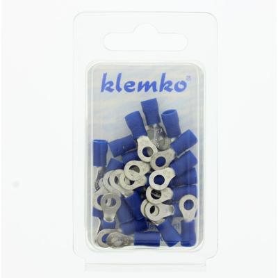 Ringkabelschoen blauw M4 voor draad 1,5 2,5 geïsoleerd 170680 25 stuks Klemko