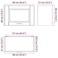 Keukenwandkast Porto bewerkt hout zwart - thumbnail