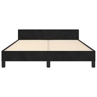 Bedframe zonder matras 140x190 cm fluweel zwart - thumbnail