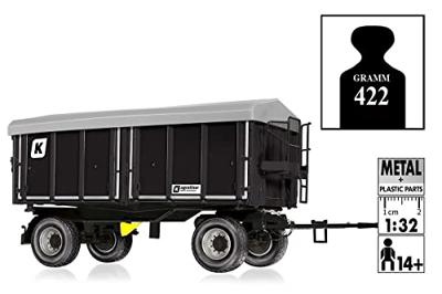 Wiking 077867 Schaal 1 Aanhanger Kröger HKD 302, zwart