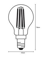 OSRAM HOMELIGHTING 4058075090668 LED-lamp Energielabel E (A - G) E14 Kogel 4 W = 40 W Warmwit (Ø x l) 45 mm x 84 mm Filament / Retro-LED 5 stuk(s) - thumbnail
