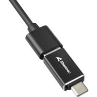 Sharkoon 3-Port USB 3.2 Gen 1 Aluminium + Gigabit LAN dockingstation - thumbnail