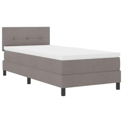 boxspring bed met matras & LED taupe 80x200 cm stof