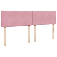 Boxspring met matras fluweel roze 180x200 cm - thumbnail