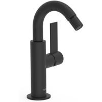 Wastafelmengkraan Tres Project 1-Hendel Uitloop Gebogen 16.6 cm Rond Mat Zwart Tres - thumbnail