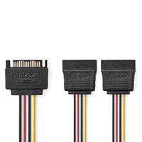 Interne Voedingskabel | SATA 15-Pins Male - 2x SATA 15-Pins Female | 0,15 m | Diverse - thumbnail