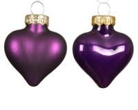 Hart glas L2b4,5h4 cm vijg 12 st Decoris - Decoris - thumbnail