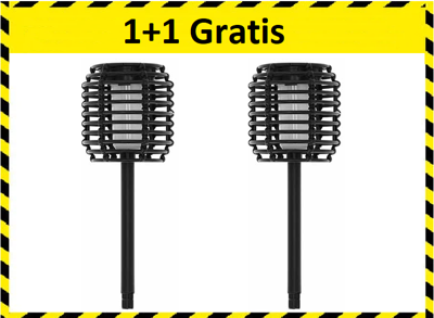 JENS Living Solar Tuinfakkel - Zwart 1+1 Gratis