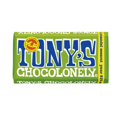 Chocolade tony chocolonely puur amandel zeezout | 15 stuks Chocolade tony chocolonely puur amandel zeezout | 15 stuks