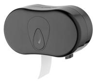 PlastiQline PlastiQline 2-rols toiletrolhouder (standaard) PQBTMDuo - zwart - thumbnail