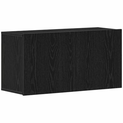 Tv-meubel 80x30x41 cm bewerkt hout zwart eikenkleurig
