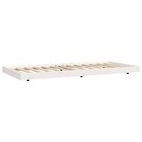 Bedframe massief grenenhout wit 75x190 cm - thumbnail