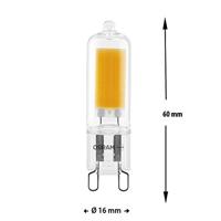 Osram LED Steeklampjes met G9 fitting - 2.8W vervangt 30W - Helder glas - Warm wit - Duopack - thumbnail