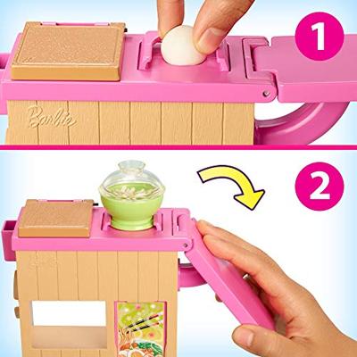 Barbie noodle bar speelset en pop