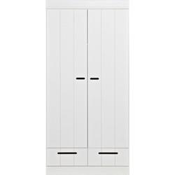 WOOOD Kledingkast 'Connect' 2 deuren en 2 laden, kleur Wit