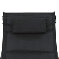 Ligbed poly rattan en textileen bruin - thumbnail