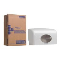 Toiletpapierdispenser kimberly clark duo wit - thumbnail