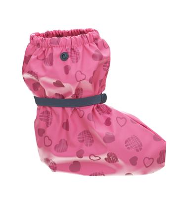 Playshoes overschoenen fleece gevoerd Hartjes Roze-M